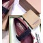 Burberry Logo Detail Leather Flats White/Red 2020