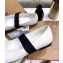 Burberry Logo Detail Leather Flats White 2020