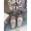 Dior Granville Oblique Embroidered Cotton Lace-up Espadrilles Sandals Gray 2020