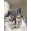 Dior Granville Oblique Embroidered Cotton Lace-up Espadrilles Sandals Gray 2020