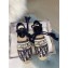 Dior Granville Oblique Embroidered Cotton Lace-up Espadrilles Sandals Dark Blue 2020