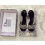 Dior Granville Embroidered Cotton Wedge Lace-up Espadrilles Dark Blue 2020