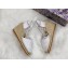 Dior Granville Embroidered Cotton Wedge Lace-up Espadrilles White 2020