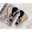 Dior Granville Embroidered Cotton Wedge Lace-up Espadrilles Black 2020