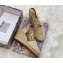 Dior Granville Embroidered Cotton Wedge Lace-up Espadrilles Nude 2020