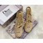 Dior Granville Embroidered Cotton Wedge Lace-up Espadrilles Nude 2020