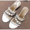 Hermes Heel 5cm Ajaccio Sandals Studs White 2020