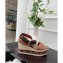 Louis Vuitton Heel 10cm Platform 6cm Boundary Wedge Sandals Brown 2020