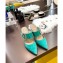 Louis Vuitton Heel 8.5cm Madeleine Mules Velvet Turquoise 2020