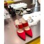 Louis Vuitton Heel 8.5cm Madeleine Mules Velvet Red 2020