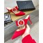 Louis Vuitton Heel 8.5cm Madeleine Mules Velvet Red 2020