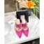Louis Vuitton Heel 8.5cm Madeleine Mules Velvet Dark Pink 2020