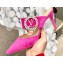 Louis Vuitton Heel 8.5cm Madeleine Mules Velvet Dark Pink 2020
