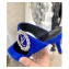 Louis Vuitton Heel 4.5cm Madeleine Mules Suede Blue 2020
