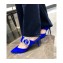 Louis Vuitton Heel 4.5cm Madeleine Mules Suede Blue 2020
