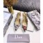 Dior Heel 6.5cm J'Adior Slingback Pumps Multicolor Cotton with Rosa Mutabilis Embroidery 2020