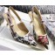 Dior Heel 6.5cm J'Adior Slingback Pumps Multicolor Cotton with Rosa Mutabilis Embroidery 2020