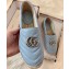 Gucci GG Matelassé Espadrilles Pastel Blue 2020