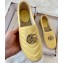 Gucci GG Matelassé Espadrilles Pastel Yellow 2020