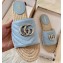 Gucci GG Matelassé Espadrilles Slides Sandals Pastel Blue 2020