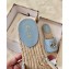 Gucci GG Matelassé Espadrilles Slides Sandals Pastel Blue 2020