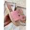 Gucci GG Matelassé Espadrilles Slides Sandals Pastel Pink 2020