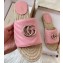 Gucci GG Matelassé Espadrilles Slides Sandals Pastel Pink 2020