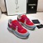 Chanel Suede Calfskin CC Logo Sneakers Red 2020