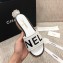 Chanel Heel Logo Mules Lambskin White 2020