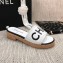 Chanel Heel Logo Mules Lambskin White 2020