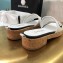 Chanel Heel Logo Mules Lambskin White 2020