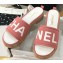 Chanel Heel Logo Mules Denim Pink 2020