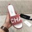 Chanel Heel Logo Mules Denim Pink 2020