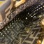 Fendi Jacquard Fabric Interlace Peekaboo Iconic Mini Bag Brown 2020