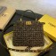 Fendi Jacquard Fabric Interlace Peekaboo Iconic Mini Bag Brown 2020