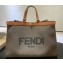 Fendi Medium Peekaboo X-Tote Shopper Bag Dark Green Canvas 2020