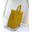Fendi Leather Peekaboo Iconic Medium Interlace Bag Yellow 2020