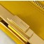 Fendi Leather Peekaboo Iconic Medium Interlace Bag Yellow 2020