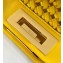 Fendi Leather Peekaboo Iconic Medium Interlace Bag Yellow 2020