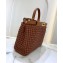 Fendi Leather Peekaboo Iconic Medium Interlace Bag Brown 2020