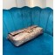 Fendi Embossed FF Motif Nappa Leather Large Baguette Bag Rose Gold 2020