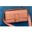 Fendi Embossed FF Motif Nappa Leather Large Baguette Bag Lobster Pink 2020