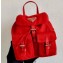 Prada Nylon Mini Backpack Bag 1BH029 Red 2020