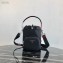 Prada Nylon Bucket Bag 1BE026 Black/Red 2020