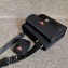 Prada Nylon Bandoleer Cross-Body Bag 2VH110 Black/Red Logo 2020