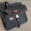 Prada Nylon Bandoleer Cross-Body Bag 2VH110 Black/Red Logo 2020