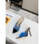Gianvito Rossi Heel 10.5cm PVC Elle Mules Blue/Black 2020