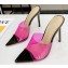 Gianvito Rossi Heel 10.5cm PVC Elle Mules Fuchsia/Black 2020