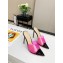 Gianvito Rossi Heel 10.5cm PVC Elle Mules Fuchsia/Black 2020
