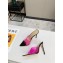 Gianvito Rossi Heel 10.5cm PVC Elle Mules Fuchsia/Black 2020